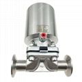 Sanitary Stainless Steel Pneumatic Actuated SS316 Tri Clamp Diaphragm Valves