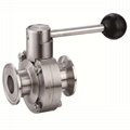 Sanitary Stainless Steel Tri Clover Compatible Butterfly Valve 