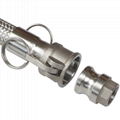 Stainless Steel Medium-Pressure Water Hose with Cam-and-Groove Socket and Plug