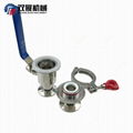 Quick Clean Tri Clover Compatible Clamp Ball Valve PTFE Sealing