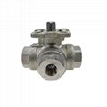 Stainless Steel Threaded T or L type Diverting Ball Valve  