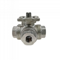 Stainless Steel Threaded T or L type Diverting Ball Valve  