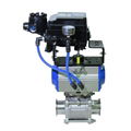 SS316L High Flow Tri Clamp Position Pnematic Ball Valves