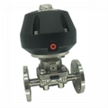 Stainless Steel Tri Clover Compatible Pneumatic Actuated Diaphragm Valve