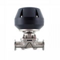 Stainless Steel Tri Clover Compatible Pneumatic Actuated Diaphragm Valve