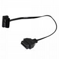 OBDII16pin male to 16pin female flat obd obd2 cable