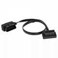 16PIN MALE/FEMALE TO 90°FEMALE Adapter flat wire obd 2 obd 16 pin t flat cable f