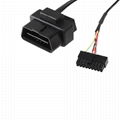 16针公/母至Molex 18针外壳obd2 obd 16针t扁平电缆，用于obd2故障代码读取 2