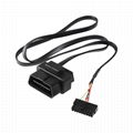 16PIN MALE/FEMALE TO Molex 18PIN HOUSING obd2 obd 16 pin t flat cable for OBD2 f 1