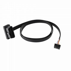 16PIN 90°MALE TO Molex3.0 12PIN flat obd molex 12p cable for OBD2 fault code rea