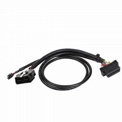 馬自達連接器obd2公母y形電纜的16針公到MOLEX 6P