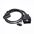 16PIN MALE TO MOLEX 18P with fiat connector obd 2 obdii y cable with molex For   1