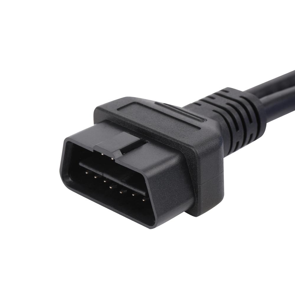 OBDII 16針插頭至DB9P，帶4個插頭obd2 obd-ii插頭y obd至db9分路器電纜 3