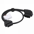 OBDII 16針右凸形至凹形，帶歐寶連接器obd2 obd-ii凸形y obd分離器電纜 1