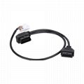 OBDII16PIN Right MALE TO FEMALE with opel connector obd2 obd-ii male y obd  spli 5