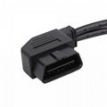 OBDII16PIN Right MALE TO FEMALE with opel connector obd2 obd-ii male y obd  spli 6