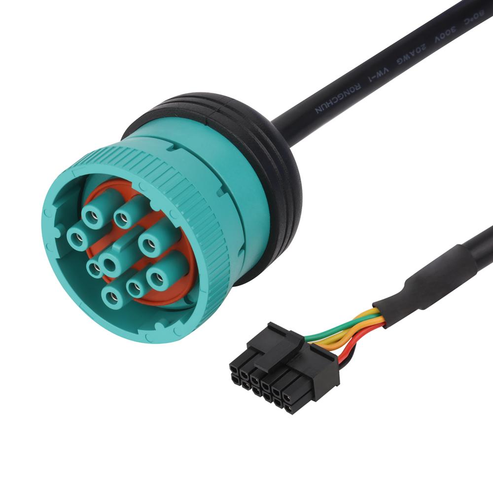 16PIN FEMALE TO J1939 TYPE2 MALE sae j1939 9 pin adapter gnostic cable for truck 2