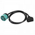 16PIN FEMALE TO J1939 TYPE2 MALE sae j1939 9 pin adapter gnostic cable for truck 1