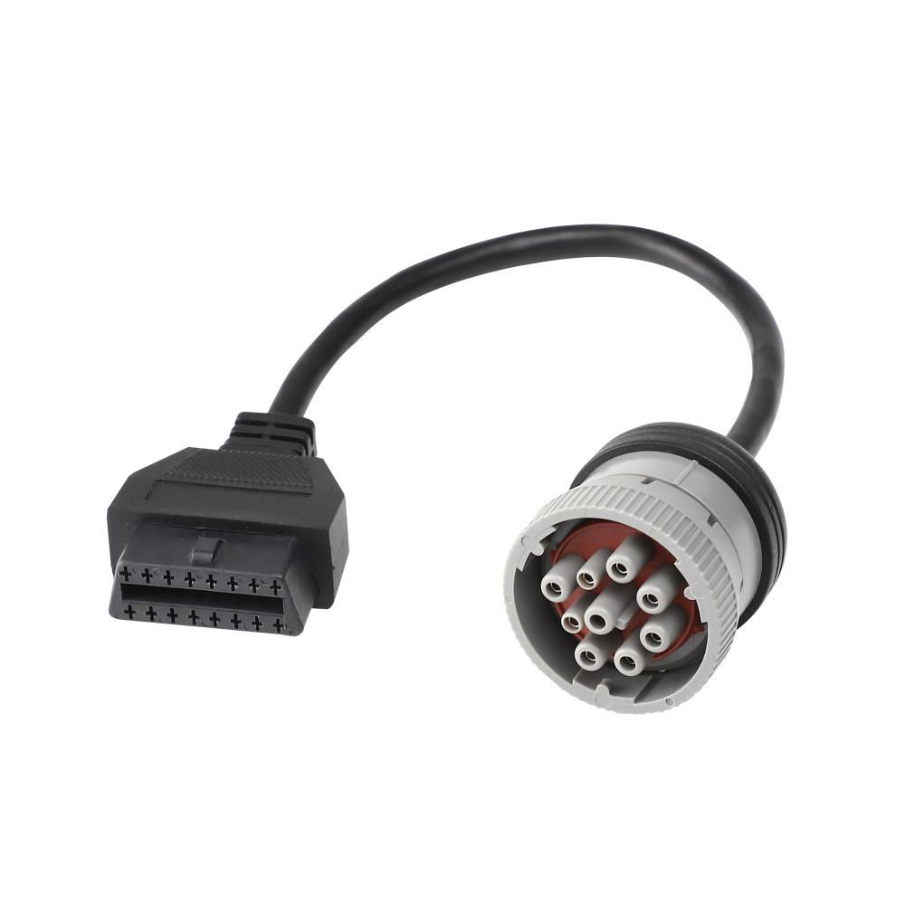 16PIN FEMALE TO J1939 9P GREY MALE j1939 connector to obd2 cable For Transport e