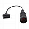 16PIN FEMALE TO J1939 9P MALE j1939 connector to obd2 cable For Transport equipm