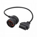 16PIN FEMALE TO J1939 9P 90°MALE obd