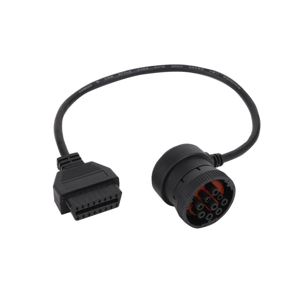 16PIN FEMALE TO J1939 9P 90°MALE obd obd2 j1939 bus gps cable For Transport equi 4