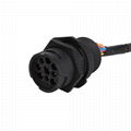 Universal J1939-9Pin ELD cable with Brackets j1939/J1708/RP1226 eld cable For Tr 5