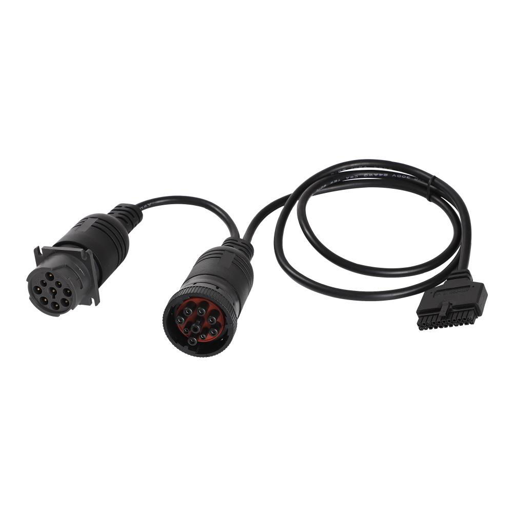 9PIN TYPE1 MALE BLACK TO 9P TYPE1 FEMALE BLACK WITH MOLEX 3.0 12PIN splittet y j