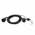 9PIN TYPE1 MALE TO 9P TYPE1 FEMALE BLACK WITH FUSH j1939 9 pin splitter y cable 