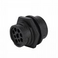 J1939 9PIN TYPE1 FEMALE BLACK WITH Screw thread connector j1939 head type1 9 pin