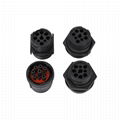 J1939 9PIN TYPE1 FEMALE BLACK WITH Screw thread connector j1939 head type1 9 pin 6