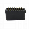 Obdii2 black solder plate male and female 16pin pin pin plug