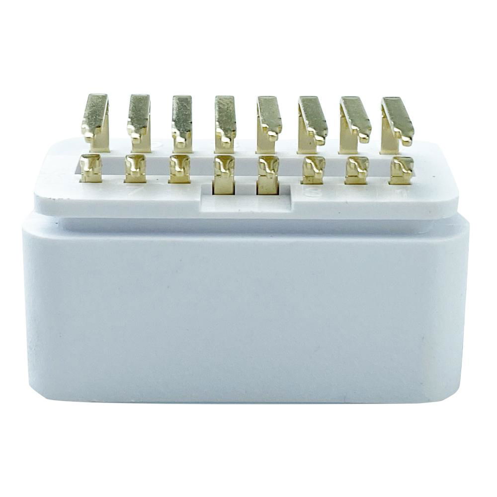 OBD2 male 90 ° plug 16 pin white automobile fault diagnosis instrument plug 2