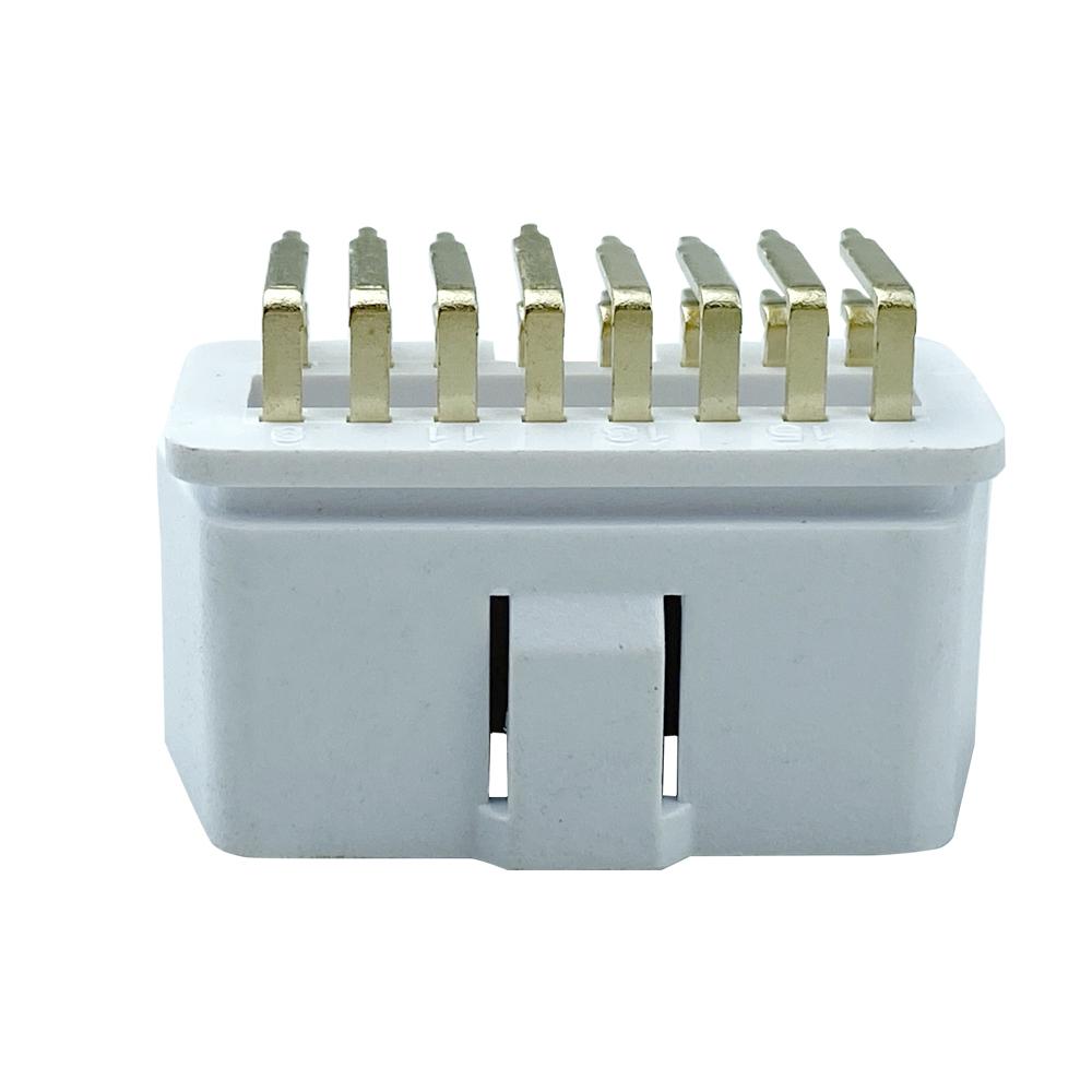 OBD2 male 90 ° plug 16 pin white automobile fault diagnosis instrument plug 5