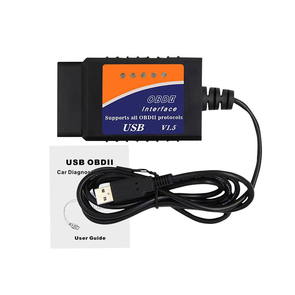 USB V1.5 OBD2 automobile fault scanner OBDII computer detector 4