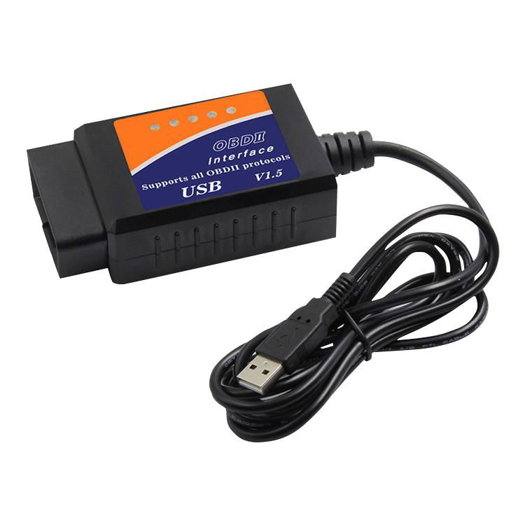 USB V1.5 OBD2 automobile fault scanner OBDII computer detector 5