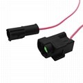 1-hole connector with wire / hid plug harness / automobile waterproof connector 