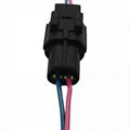 2-hole connector with wire / hid plug