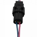 2-hole connector with wire / hid plug harness / automobile waterproof connector 