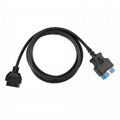 OBD2 OBDII 16 Pin J1962 Male 24V to Female Extension Round Cable 4