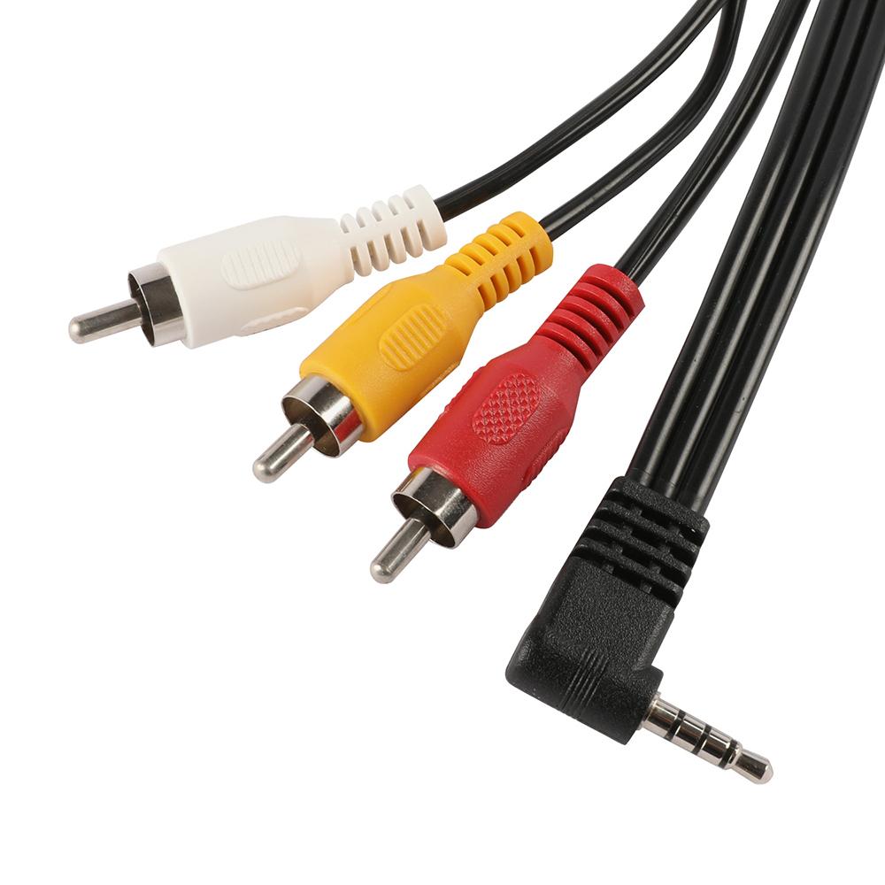 AV audio cable 1m 1.5m set-top box 3.5mm one-to-three video lotus cable 3.5 to 3