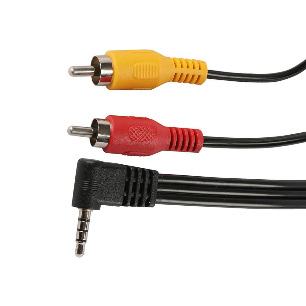 AV audio cable 1m 1.5m set-top box 3.5mm one-to-three video lotus cable 3.5 to 3 3