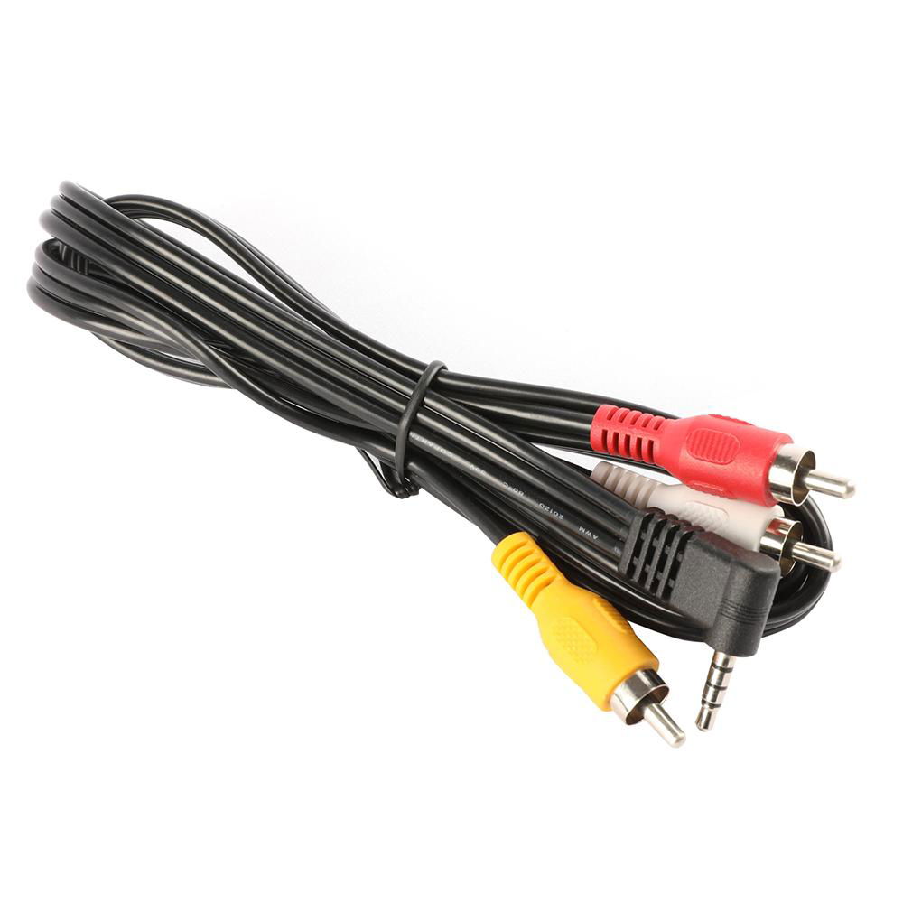 AV audio cable 1m 1.5m set-top box 3.5mm one-to-three video lotus cable 3.5 to 3 4