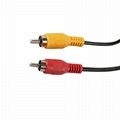 AV audio cable 1m 1.5m set-top box 3.5mm one-to-three video lotus cable 3.5 to 3