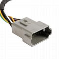 Electronic wiring harness with 12PIN waterproof connector