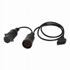  J1939 9P Male to Female Connector with Molex 24Pin Plug Wiring Harness Y Cable