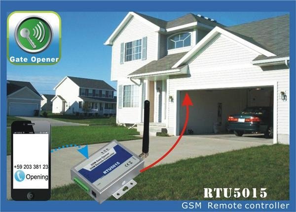 GSM SMS Wireless Remote Gate Garager Door opener and   controller RTU5015 