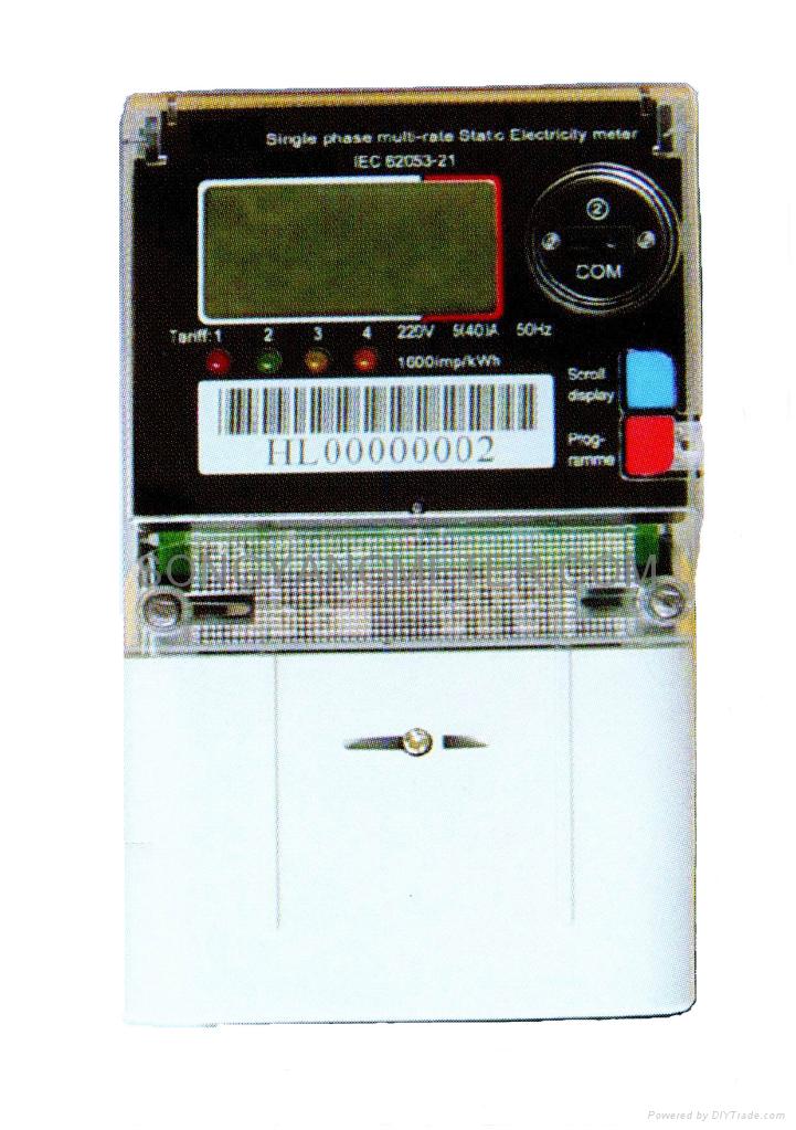 Single Phase Multi-rate Static Electricity Meter