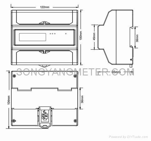 Three Phase Din-rail Energy Meter 2