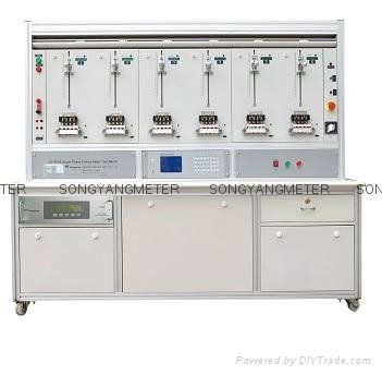 6 positions three phase energy meter testing bench